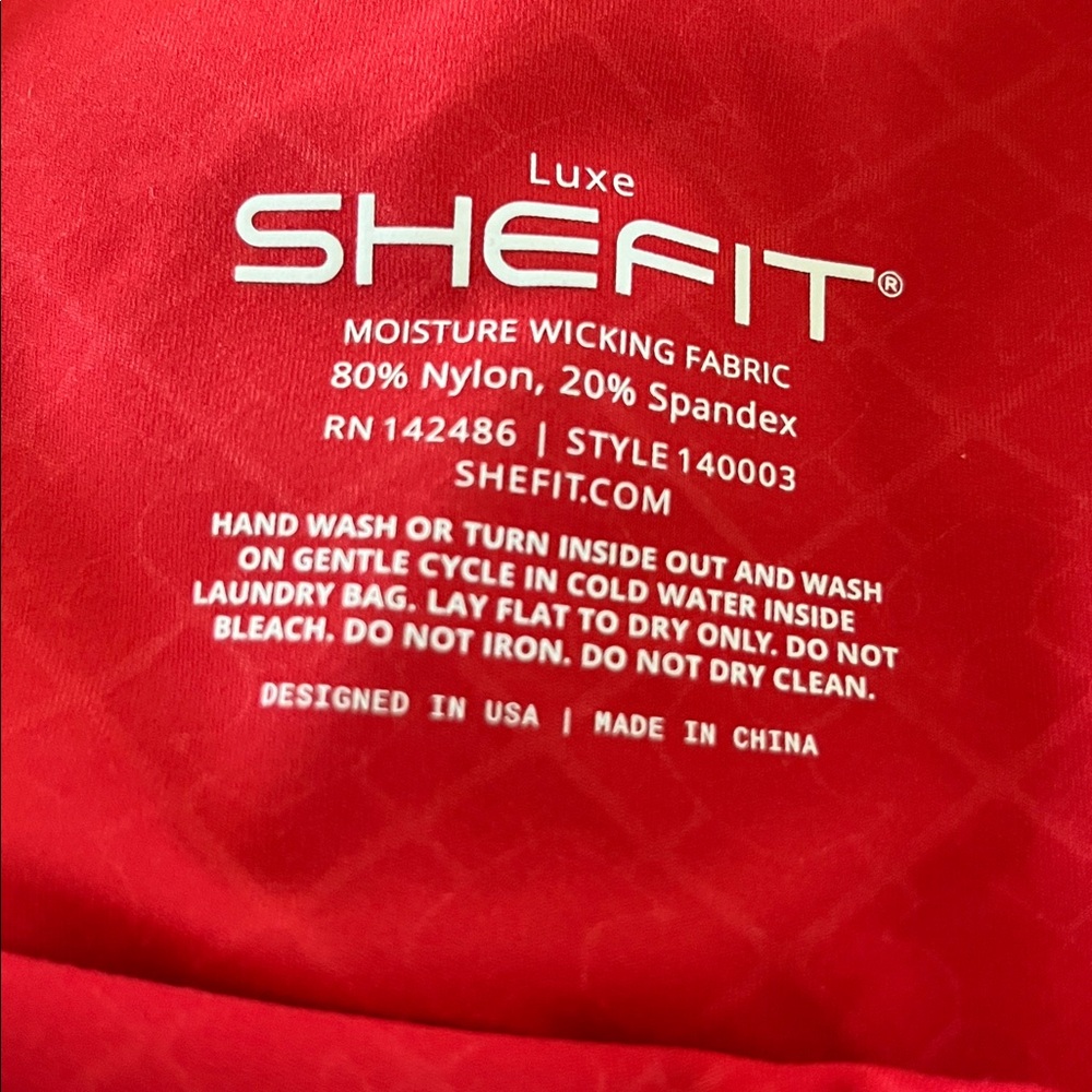 SHEFIT red, high-waisted leggings are the Boss Leggings | size LUXE or 12-14 - Picture 5 of 5